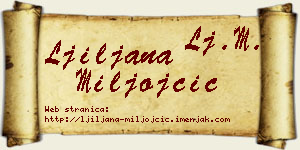 Ljiljana Miljojčić vizit kartica
